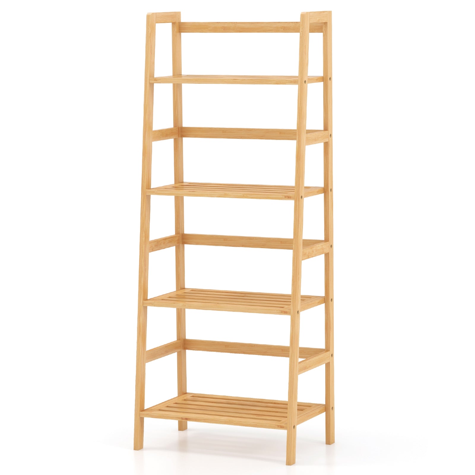 47.5 Inch 4-Tier Multifunctional Bamboo Bookcase Storage Stand RackÂ