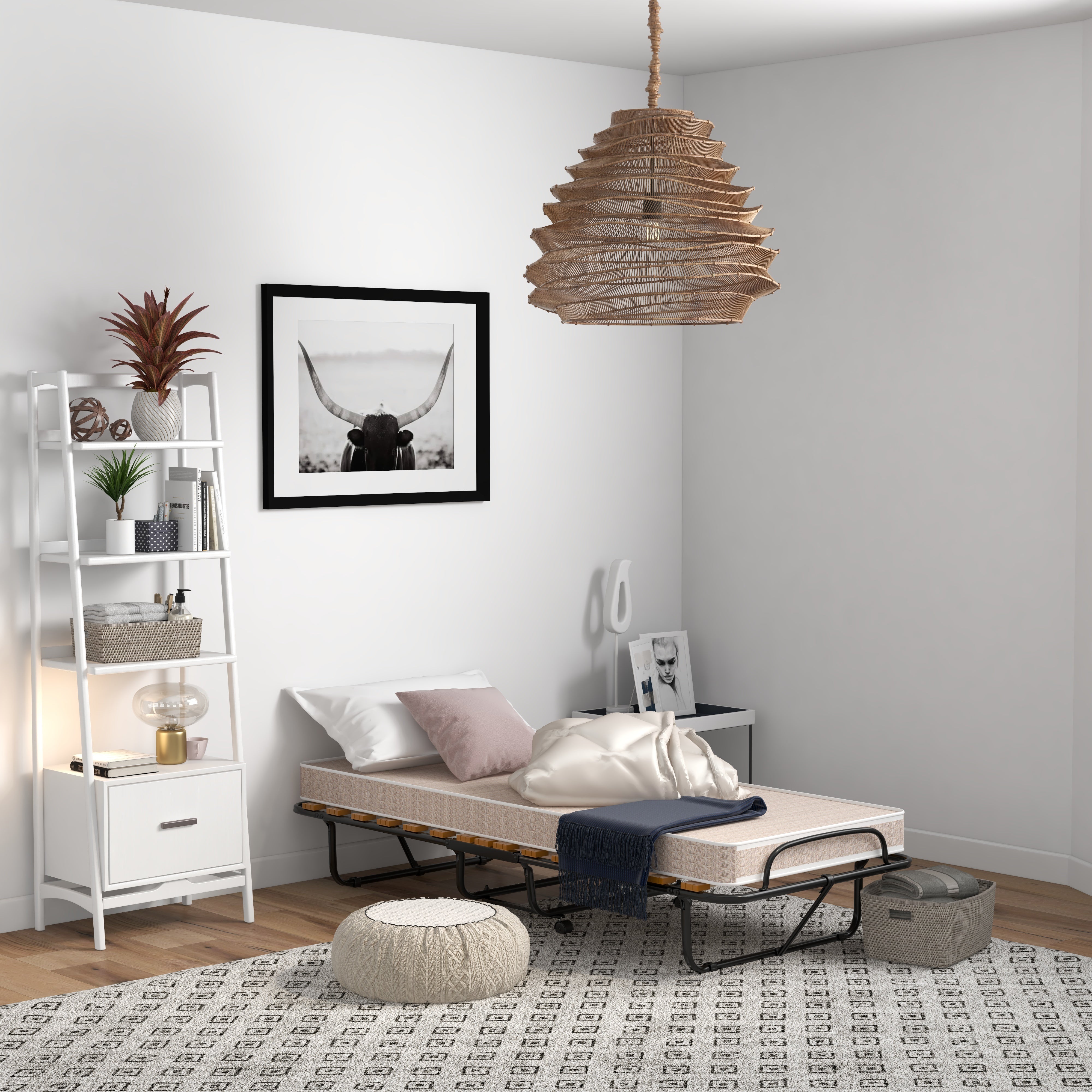 75 x 31.5 Inch Folding Guest Bed with Memory Foam Mattress for AdultÂ