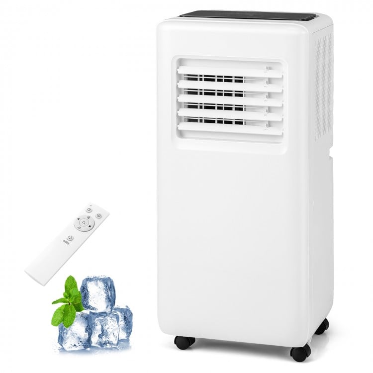3-in-1 8000 BTU Portable Air Conditioner with Remote Control-White