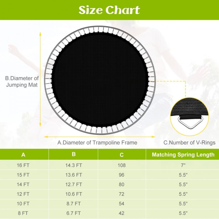 High-Elastic PP Replacement Jumping Mat-8 ft