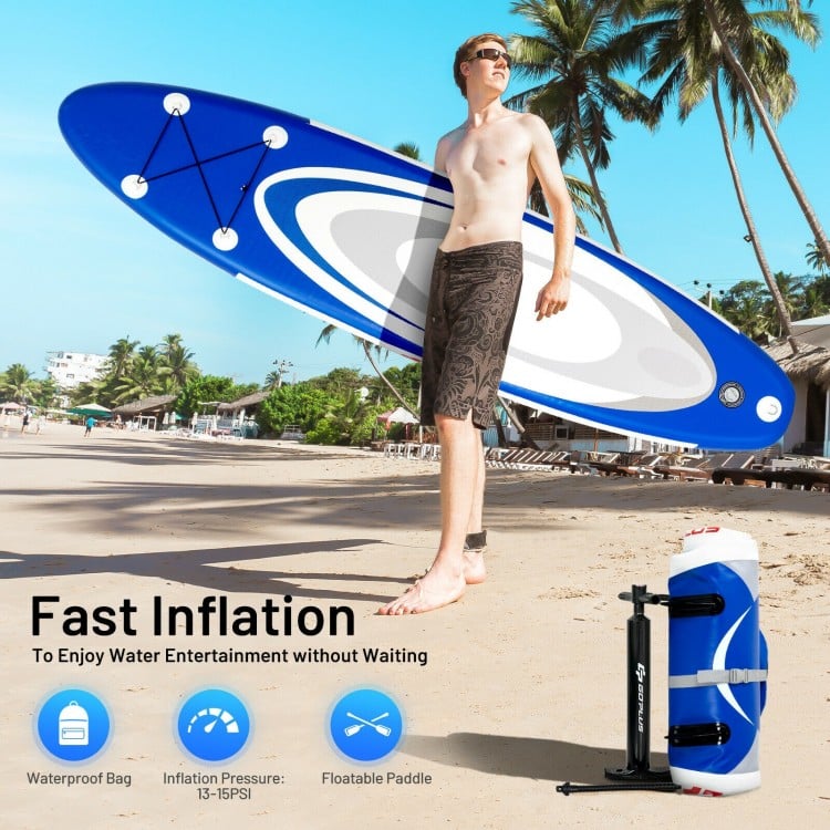 10/11 Feet Inflatable Stand Up Paddle Surfboard with Bag for Adults with All Skill Levels
