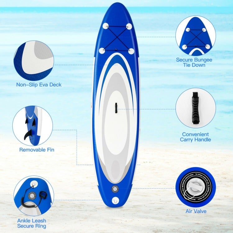 10/11 Feet Inflatable Stand Up Paddle Surfboard with Bag for Adults with All Skill Levels
