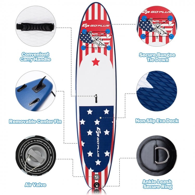 11 Feet Inflatable Stand Up Paddle Board Backpack Sport