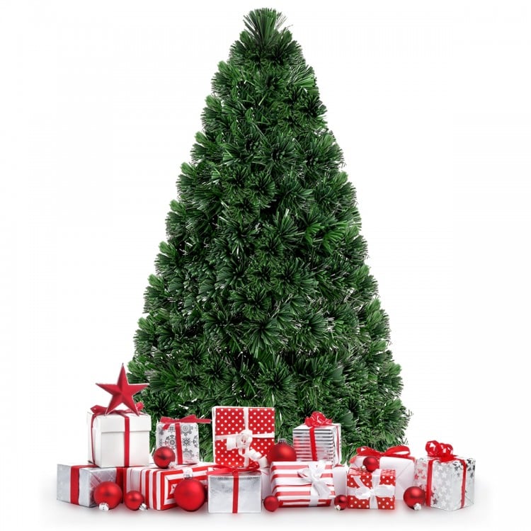 5 Feet Artificial Pre-Lit Fiber Optic PVC Christmas Tree