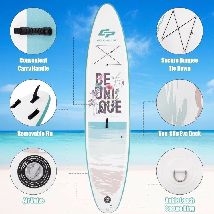 Inflatable Stand Up Paddle Board Surfboard with Aluminum Paddle Pump