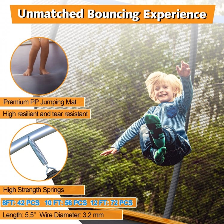 8 Feet ASTM Approved Recreational Trampoline with Ladder