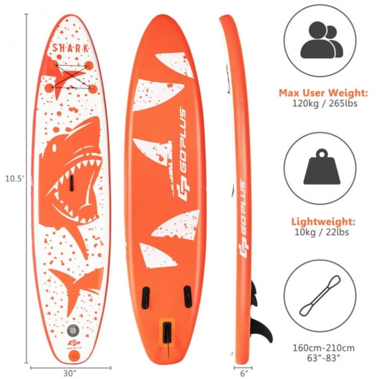 Inflatable Stand Up Paddle Board with Backpack Aluminum Paddle Pump