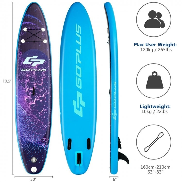 Inflatable Stand Up Paddle Board Surfboard with Bag Aluminum Paddle Pump