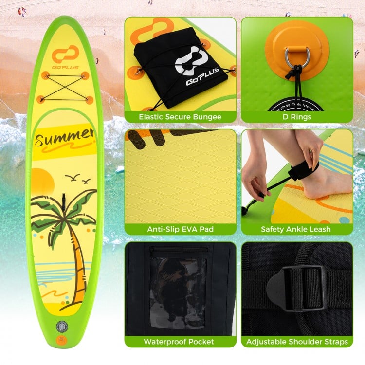 Inflatable Stand up Paddle Board iSUP Board Accessories with 3 Fins-L