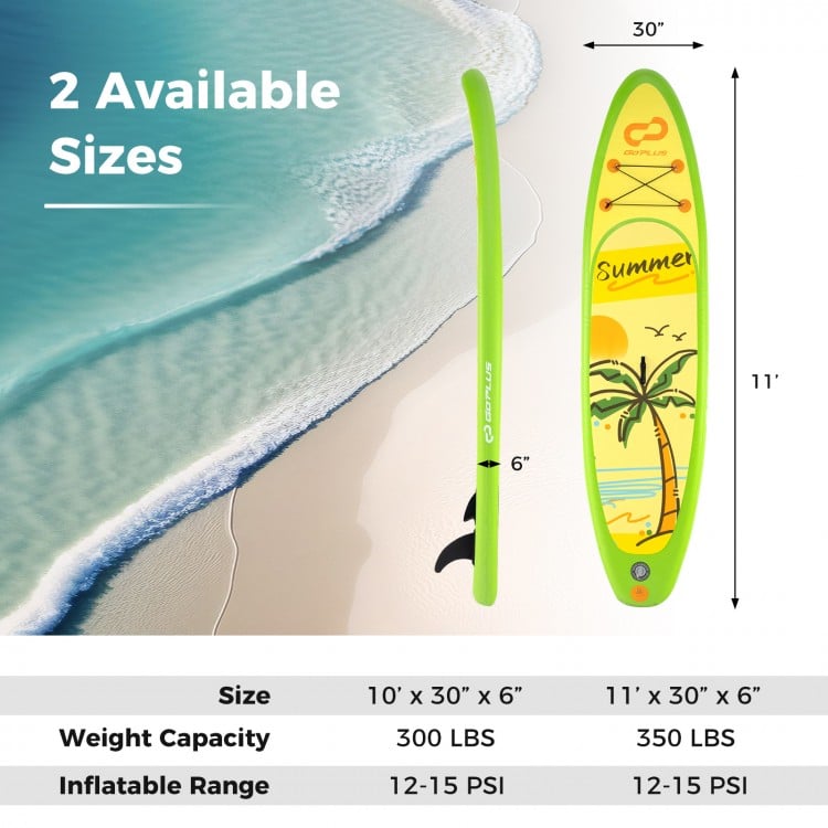 Inflatable Stand up Paddle Board iSUP Board Accessories with 3 Fins-L
