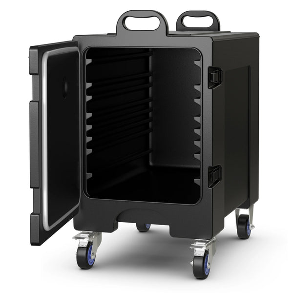 81 Qt Insulated Food Pan Carrier with Wheels, Commercial Hot & Cold Food Transport Box
