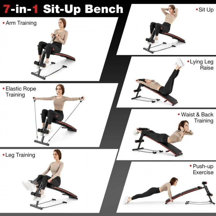 Multifunctional Sit-Up Bench – 4 Position Adjustable Workout Bench