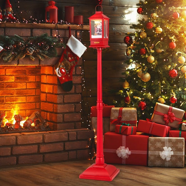 Christmas Musical Street Lamp Post with Detachable Snow Globe Lantern