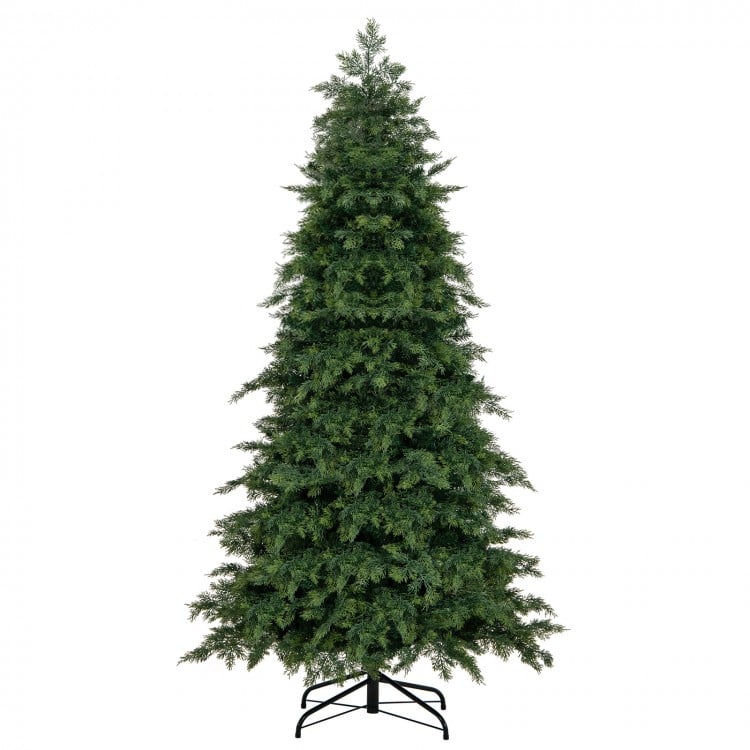 6 Feet Artificial Christmas Tree Green Hinged Holiday Tree with 721/1019 Lush Branch Tips