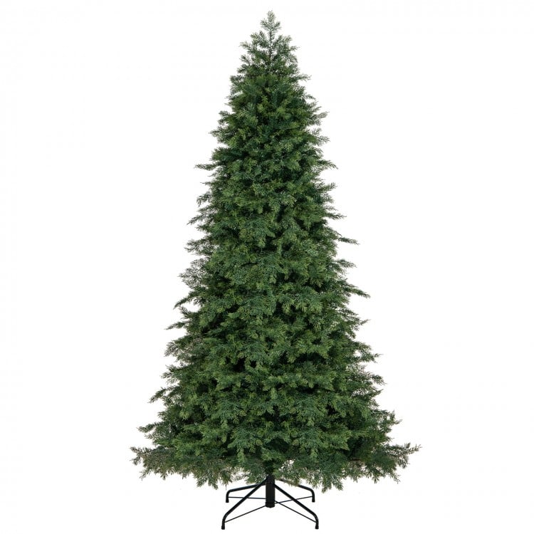7.5 Feet Artificial Christmas Tree Green Hinged Holiday Tree with 721/1019 Lush Branch Tips