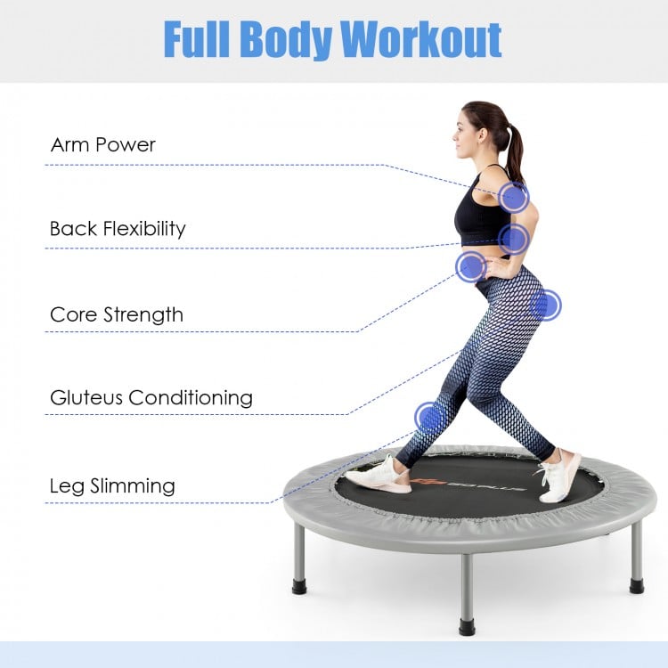 36 Inch Mini Folding Trampoline Portable Recreational Fitness Rebounder
