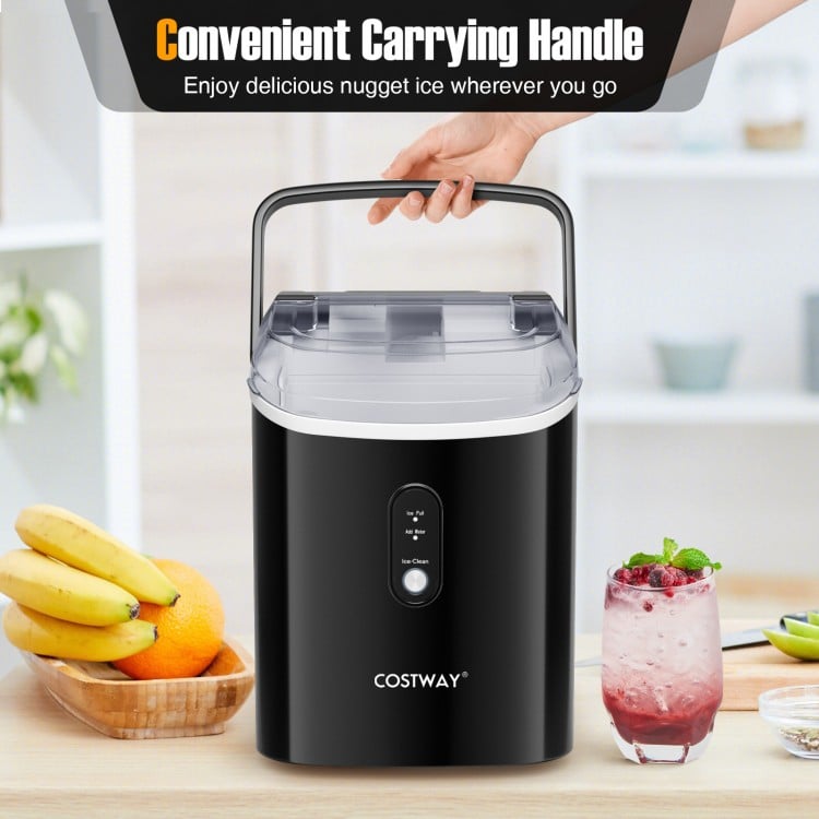 Nugget Countertop Ice Maker with Soft Chewable Pellet Ice-Black