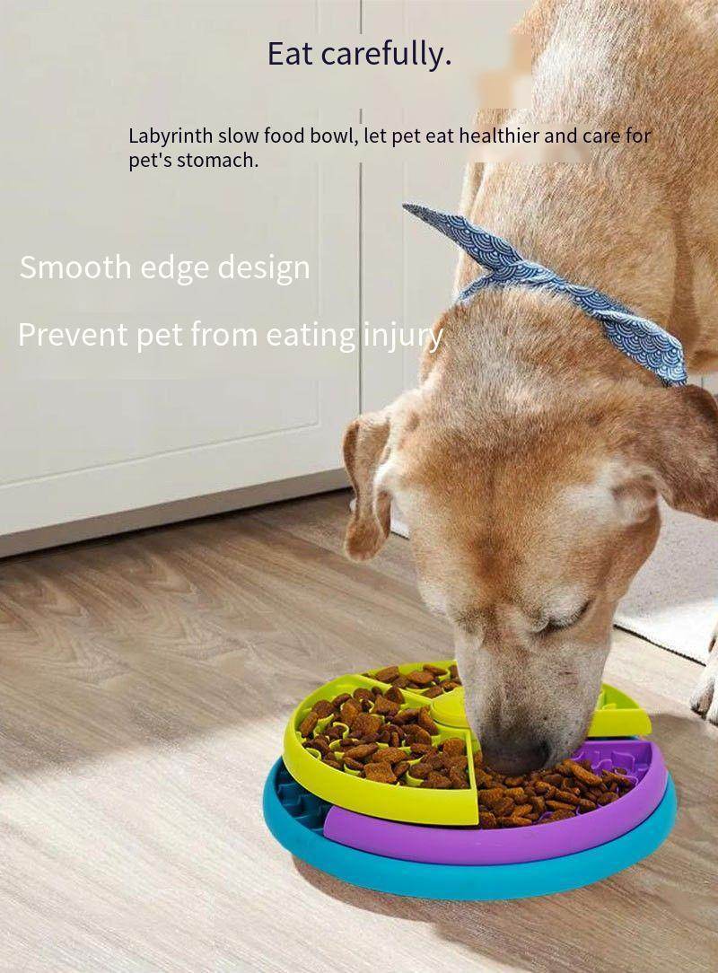 3 Layer Pet Dog Slow Feeder Bowl Anti Choking Puzzle feeder for Dog