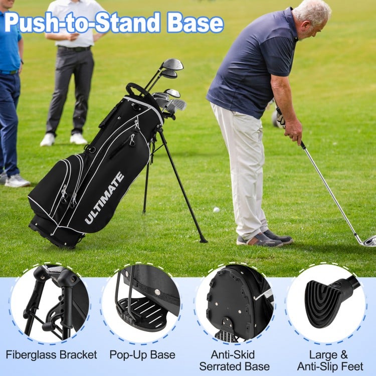 Men’s Profile Complete Golf Club Package Set Includes 10 Pieces-Black