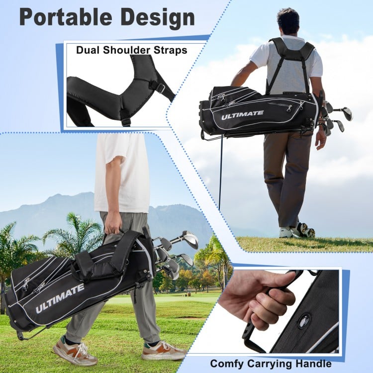 Men’s Profile Complete Golf Club Package Set Includes 10 Pieces-Black