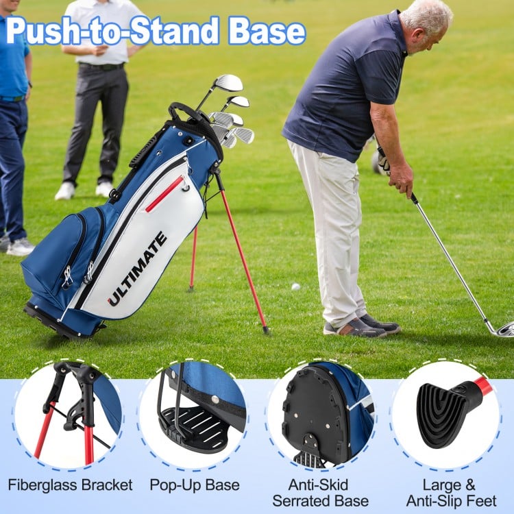 Men’s Profile Complete Golf Club Package Set Includes 10 Pieces-Blue