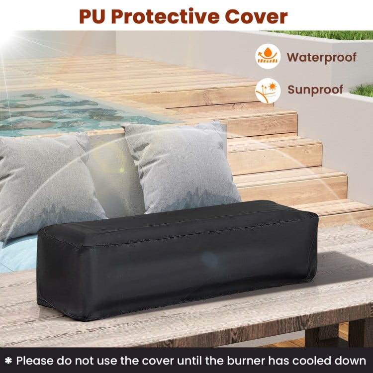 Portable Mini Fireplace with Wind Guard and Stainless Steel Burner