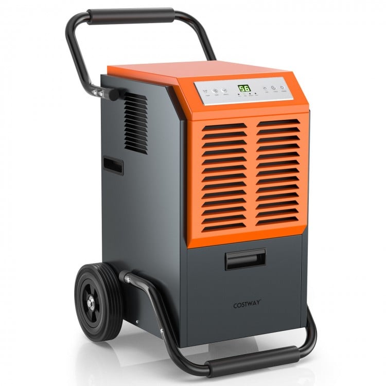 163 Pints Commercial Dehumidifier with Drain Hose and 24H Timer