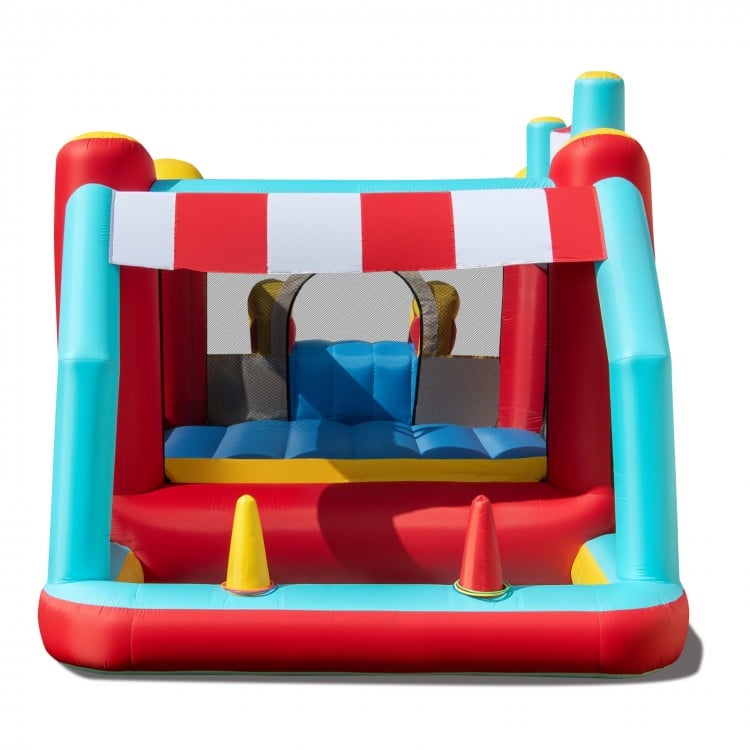 5-in-1 Ice Cream Inflatable Bounce House with Ball Pit and Slide without Blower