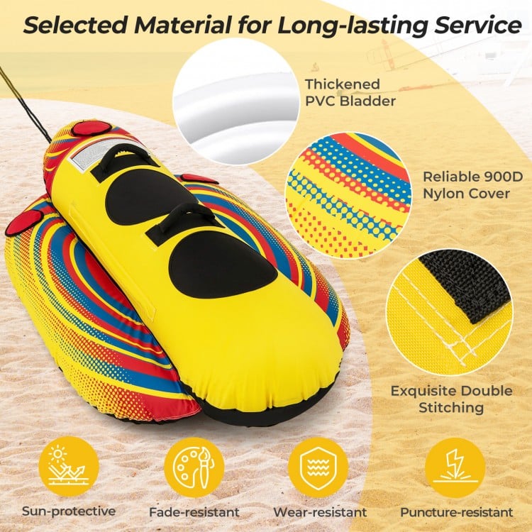 1 or 2 Person Inflatable Towable Tube Banana Boat for Boating