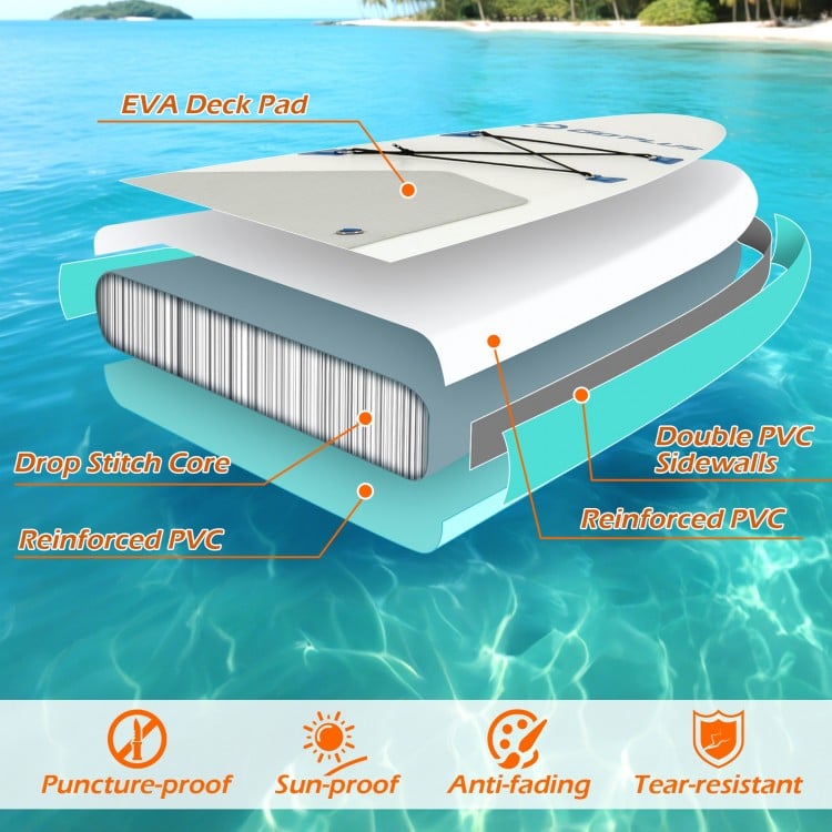 11 Feet Premium SUP Inflatable Stand Up Paddle Board with Accessories