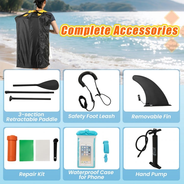 11 Feet Premium SUP Inflatable Stand Up Paddle Board with Accessories for Youth Adults