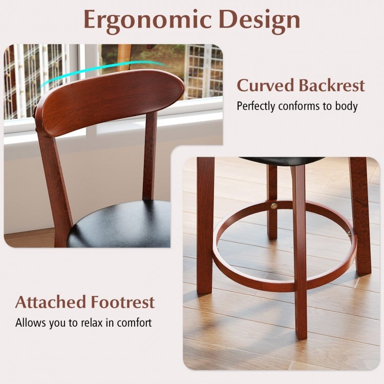 Set of 2 24 Inch Modern Armless Upholstered Cushioned Seat Island Dining Chairs for Kitchen