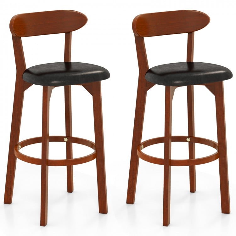 Set of 2 29 Inch Modern Armless Upholstered Cushioned Seat Island Dining Chairs for Kitchen