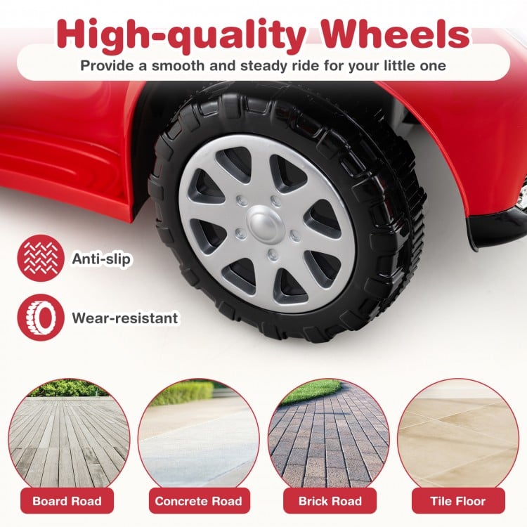3 in 1 Push Car for Toddler Stroller Sliding Walking Car for Boys and Girls-Red