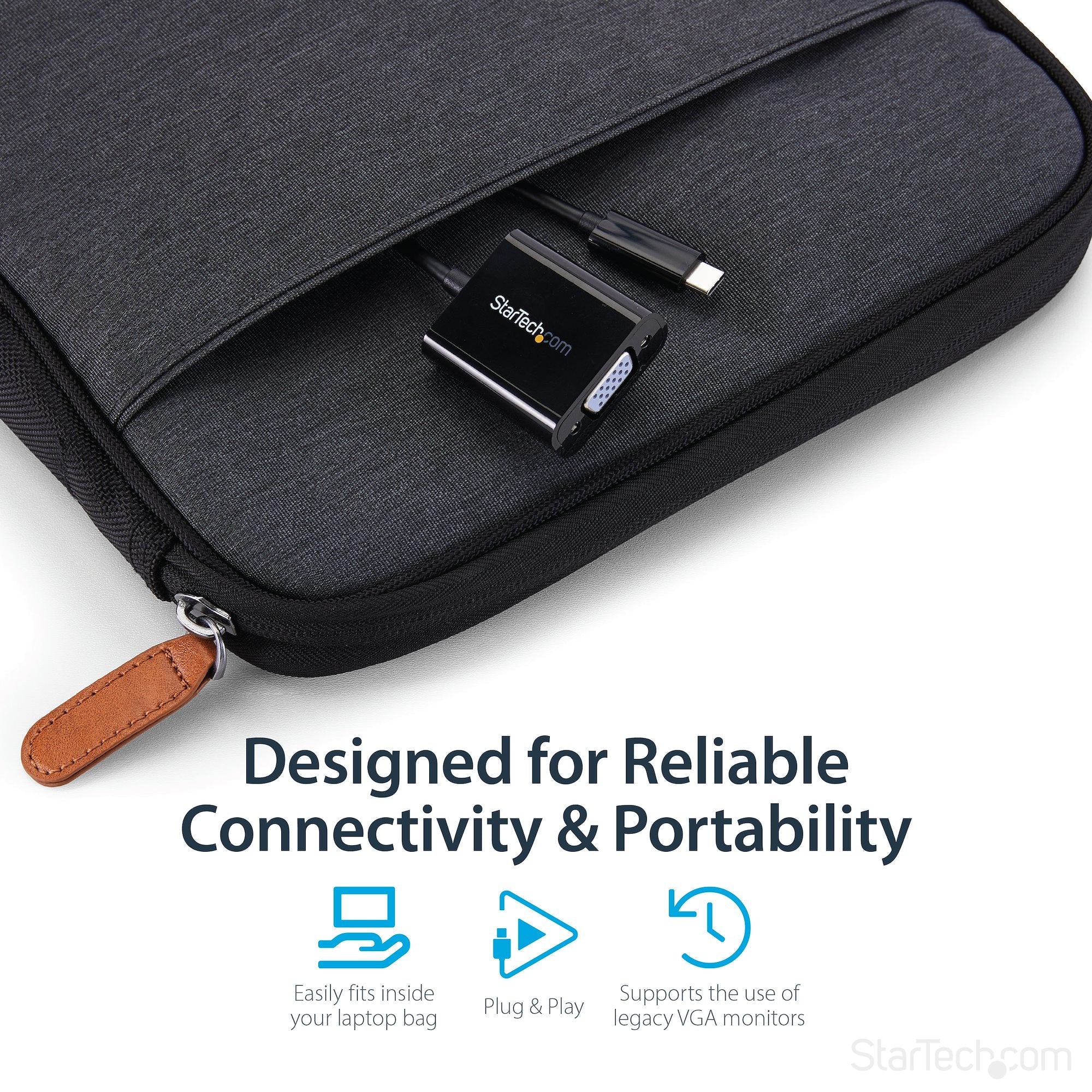 USB-C to VGA Adapter - Black - 1080p - Video Converter For Your MacBook Pro - USB C to VGA Display Dongle - Upgraded Version is CDP2VGAEC