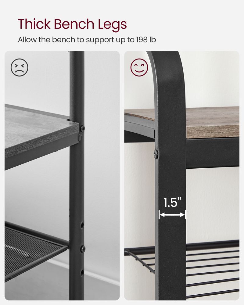 VASAGLE Coat Rack with Shoe Bench for Entryway