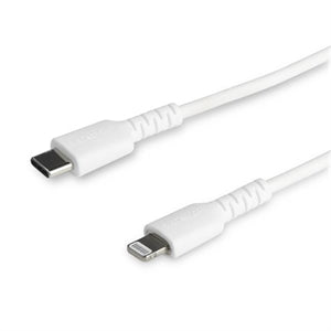 6 foot/2m Durable White USB-C to Lightning Cable, Rugged Heavy Duty Charging/Sync Cable for Apple iPhone/iPad MFi Certified