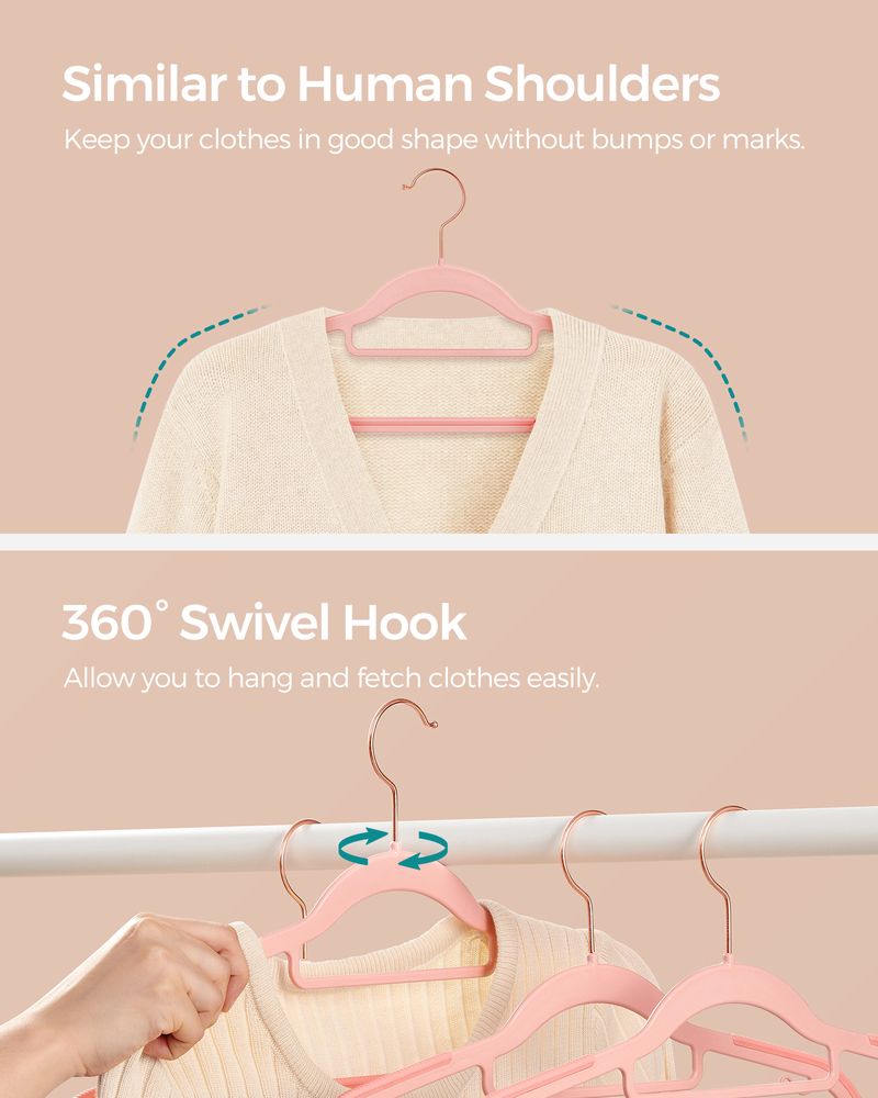 SONGMICS Heavy-Duty Plastic Hangers