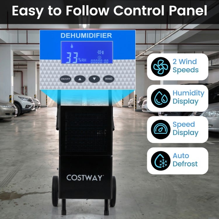189 Pints Commercial Dehumidifier with Built-in Water Pump