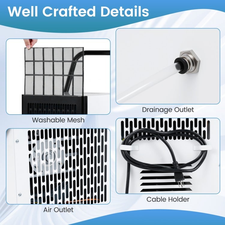 189 Pints Commercial Dehumidifier with Built-in Water Pump