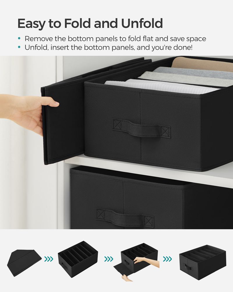SONGMICS Wardrobe Clothes Organizer with 6 Grids