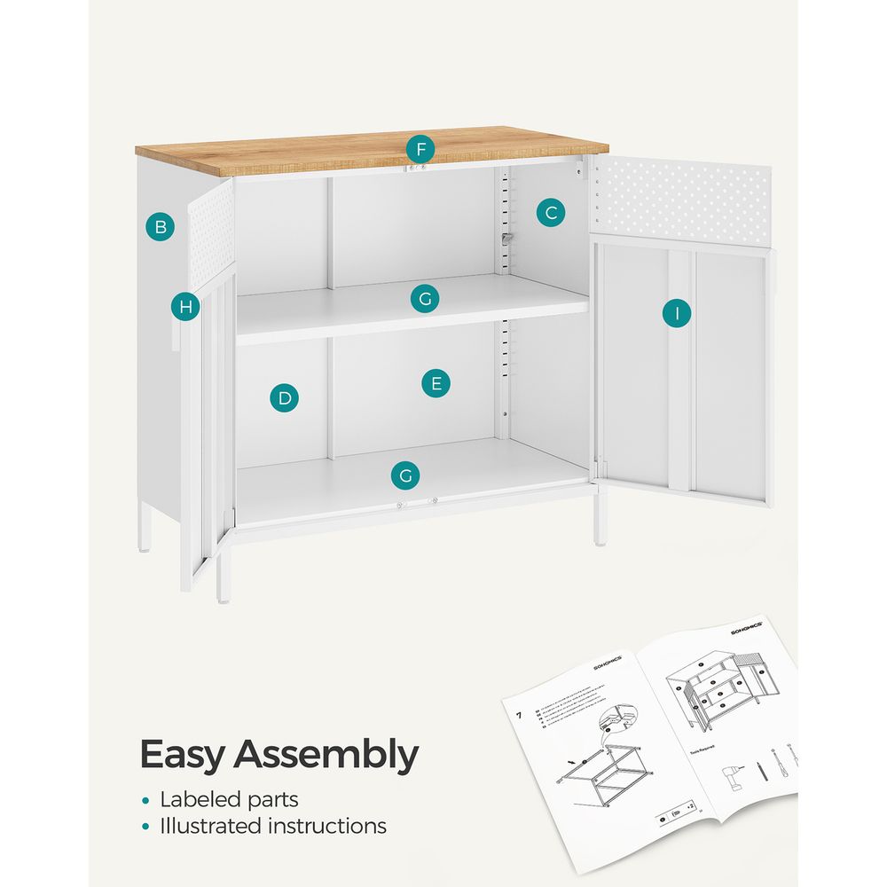SONGMICS Storage Sideboard with Adjustable Shelves