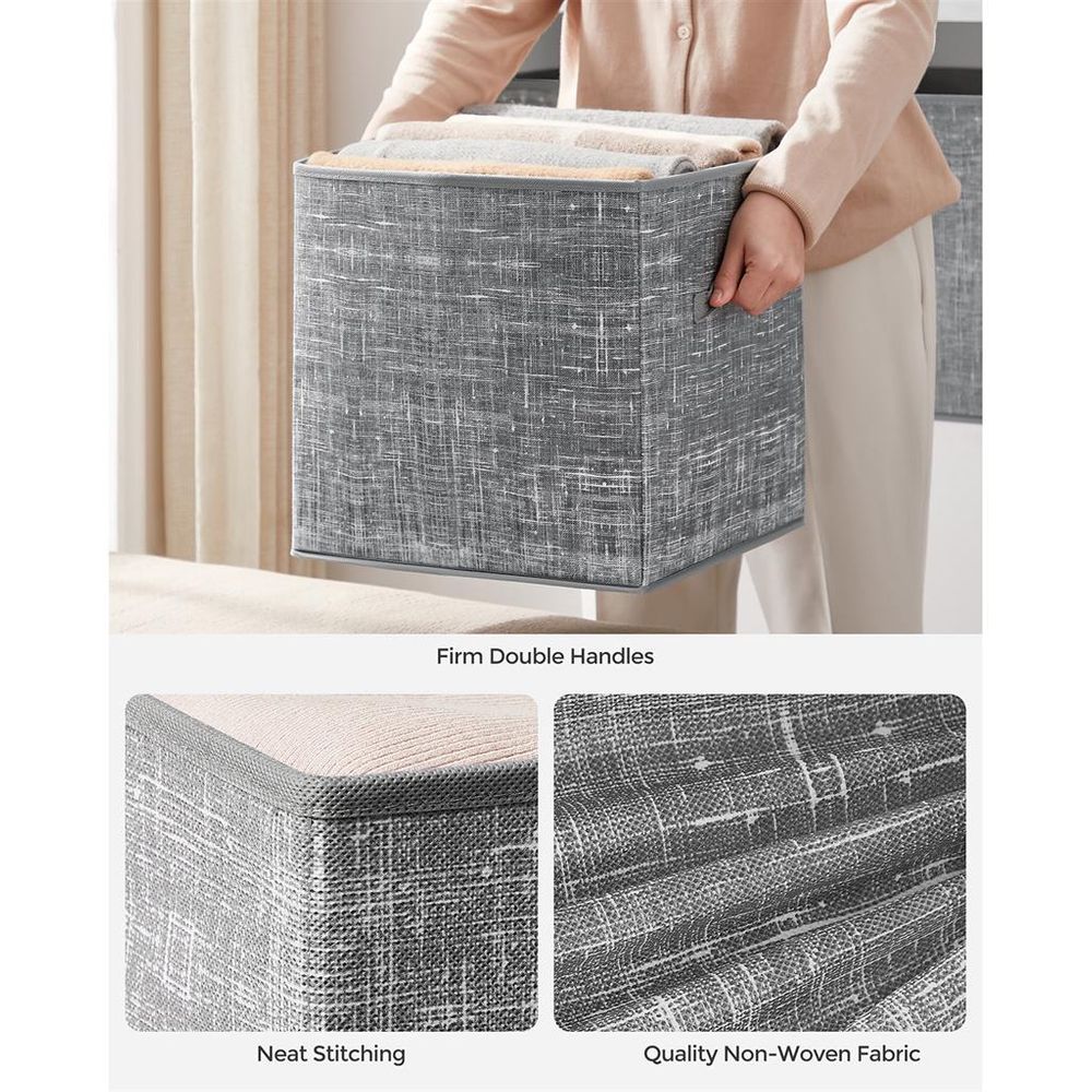 SONGMICS Non-Woven Fabric Storage Cubes with Double Handles
