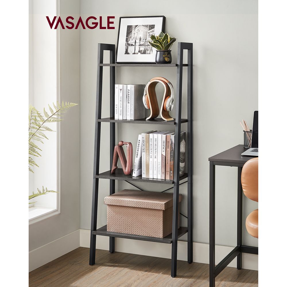 VASAGLE 4-Tier Ladder Shelf with Steel Frame