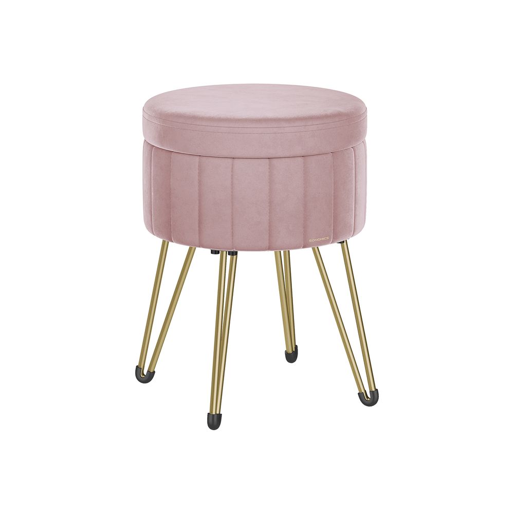 SONGMICS Small Vanity Stool Chair with Storage