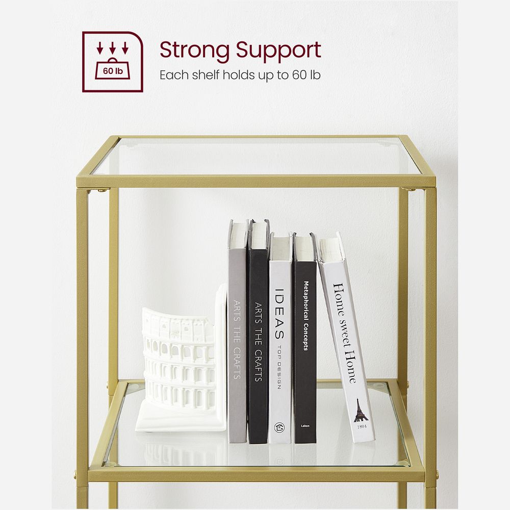 VASAGLE Bookcase, Slim Shelving Unit
