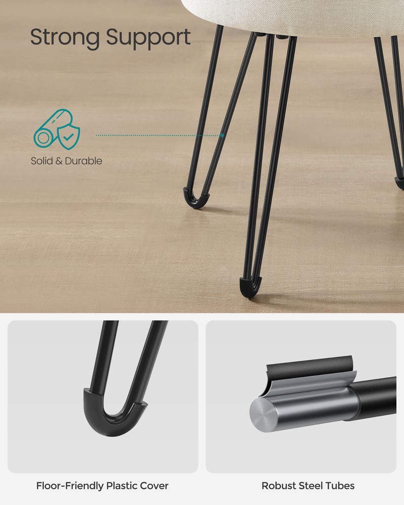 SONGMICS Small Ottoman Stool with Storage