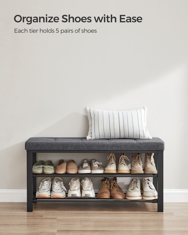 SONGMICS Shoe Bench with Cushion