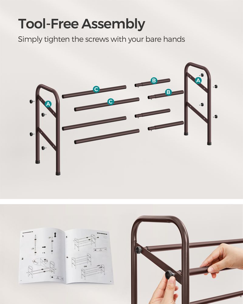 SONGMICS Expandable Shoe Rack