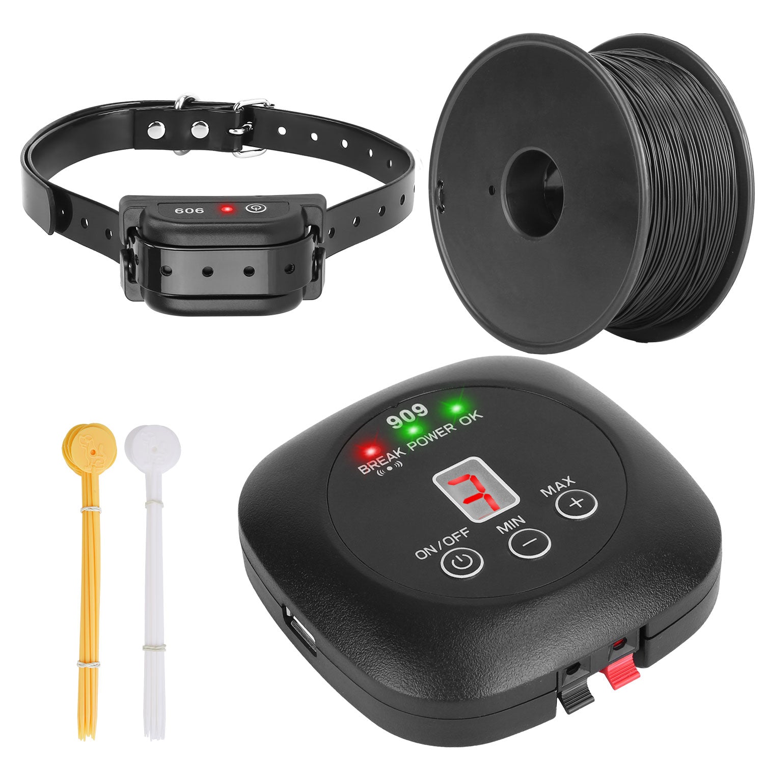 Dog Fence System Pet Containment System with 9 Adjustable Levels IPX8 Waterproof Rechargeable Receiver Underground Fence for Small Medium Large Dog